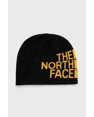 The North Face czapka dwustronna kolor czarny z cienkiej dzianiny
