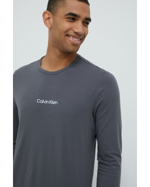 Calvin Klein Underwear longsleeve piżamowy kolor szary z nadrukiem