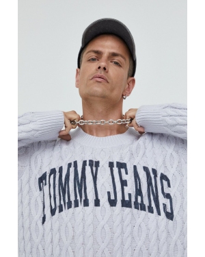 Tommy Jeans sweter męski kolor szary
