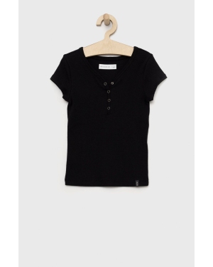 Abercrombie & Fitch t-shirt dziecięcy kolor czarny