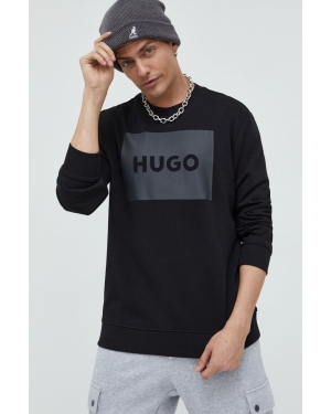 Hugo bluza bawełniana 50467944 męska kolor czarny z nadrukiem 50467944