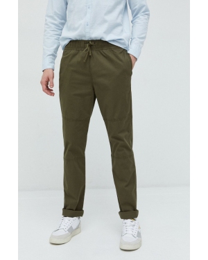 Hollister Co. spodnie męskie kolor zielony dopasowane