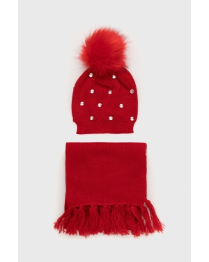 Birba&Trybeyond czapka i szalik dziecięcy kolor czerwony