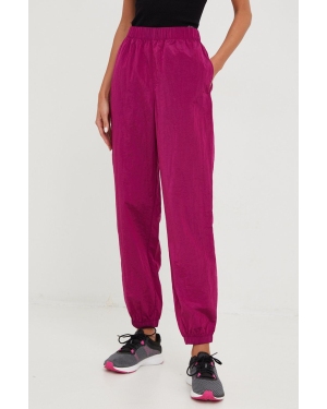 GAP spodnie dresowe damskie kolor fioletowy gładkie