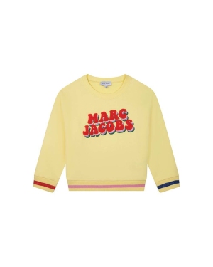 Marc Jacobs bluza bawełniana dziecięca kolor żółty z aplikacją
