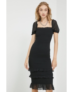 Abercrombie & Fitch sukienka kolor czarny mini dopasowana
