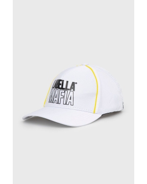 LaBellaMafia czapka z daszkiem kolor biały z nadrukiem