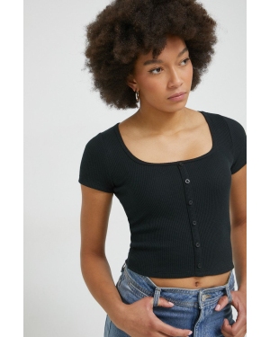 Hollister Co. t-shirt damska kolor czarny