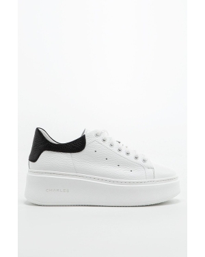 Charles Footwear sneakersy skórzane kolor biały