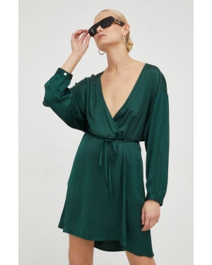 American Vintage sukienka kolor zielony mini prosta