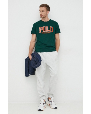 Polo Ralph Lauren spodnie dresowe męskie kolor szary z aplikacją