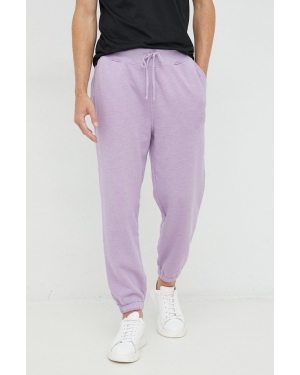 Polo Ralph Lauren spodnie dresowe męskie kolor fioletowy gładkie