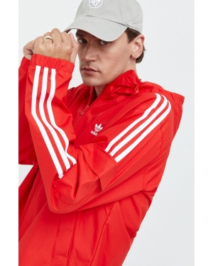 adidas Originals kurtka męska kolor czerwony przejściowa