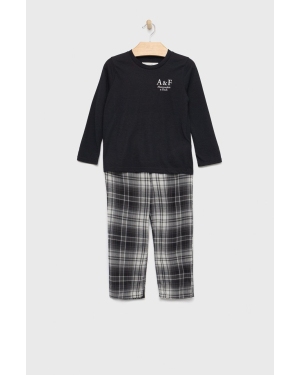Abercrombie & Fitch piżama dziecięca kolor czarny gładka