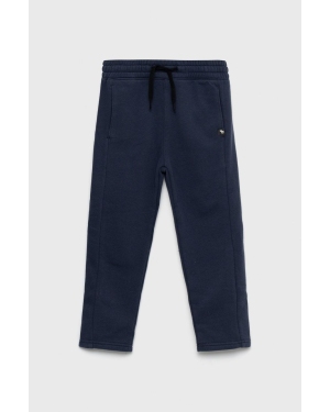 Abercrombie & Fitch spodnie dresowe dziecięce kolor granatowy gładkie
