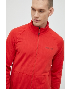 Marmot bluza sportowa Leconte Fleece męska kolor czerwony gładka