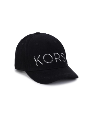 Michael Kors czapka dziecięca kolor czarny z aplikacją