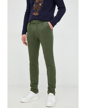 Polo Ralph Lauren spodnie męskie kolor zielony dopasowane
