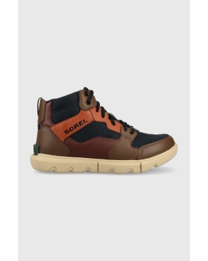 Sorel sneakersy Explorer Sneaker Mid kolor brązowy