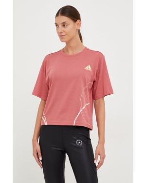 adidas Performance t-shirt treningowy kolor różowy