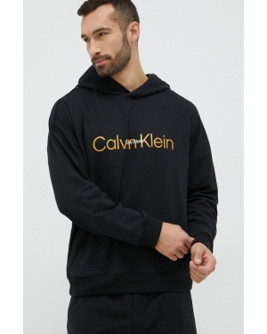 Calvin Klein Underwear bluza piżamowa męska kolor czarny z nadrukiem