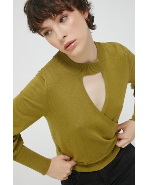 JDY sweter damski kolor zielony lekki
