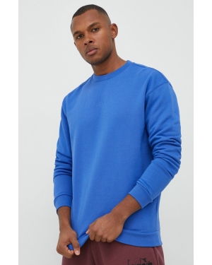 Arkk Copenhagen bluza bawełniana unisex kolor niebieski gładka