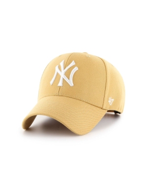 47brand czapka MLB New York Yankees kolor beżowy z aplikacją