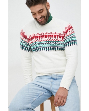 GAP sweter bawełniany męski kolor beżowy