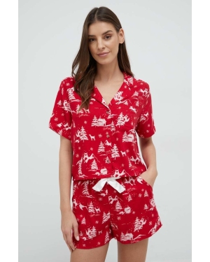 Hollister Co. piżama damska kolor czerwony