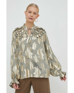 Bruuns Bazaar bluzka Hollyhock Betty damska kolor złoty wzorzysta