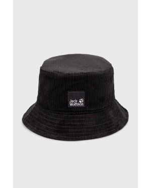 Jack Wolfskin kapelusz sztruksowy kolor granatowy bawełniany