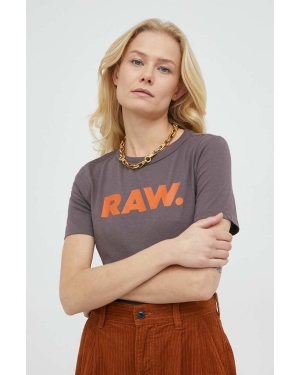 G-Star Raw t-shirt bawełniany kolor fioletowy