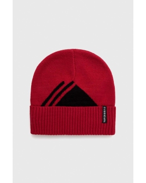 Superdry czapka kolor czerwony