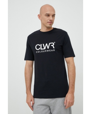 Colourwear t-shirt bawełniany kolor czarny z nadrukiem
