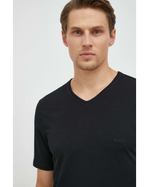 BOSS t-shirt bawełniany 3-pack kolor czarny melanżowy 50475285