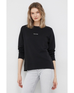 Calvin Klein bluza damska kolor czarny gładka