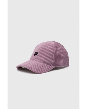 Fila czapka z daszkiem kolor fioletowy z aplikacją