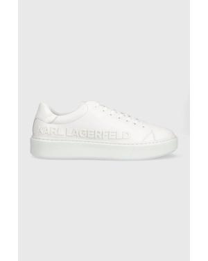 Karl Lagerfeld sneakersy skórzane MAXI KUP KL52225 kolor biały