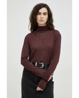 G-Star Raw sweter bawełniany damski kolor czarny lekki z golfem