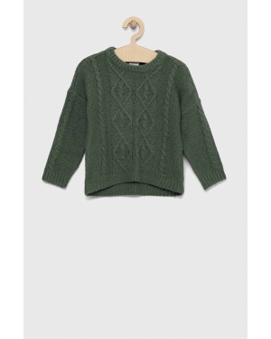 Abercrombie & Fitch sweter dziecięcy kolor zielony lekki