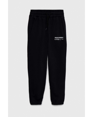 Abercrombie & Fitch spodnie dresowe kolor czarny z nadrukiem