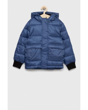 Abercrombie & Fitch kurtka dziecięca kolor niebieski