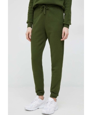 MC2 Saint Barth spodnie dresowe bawełniane damskie kolor zielony gładkie