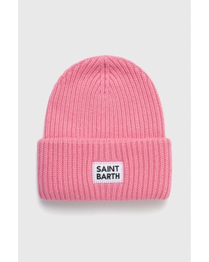 MC2 Saint Barth czapka z domieszką wełny kolor różowy z grubej dzianiny z domieszką wełny
