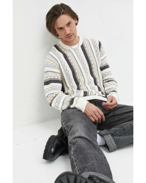 Hollister Co. sweter męski kolor beżowy lekki