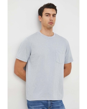 GAP t-shirt bawełniany kolor niebieski gładki