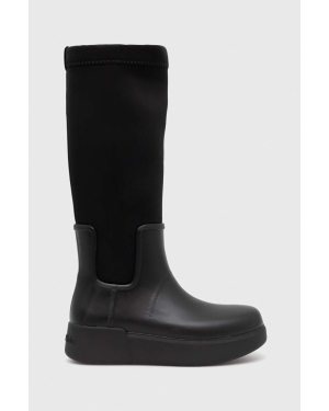 Calvin Klein kalosze Rain Boot Wedge High damskie kolor czarny