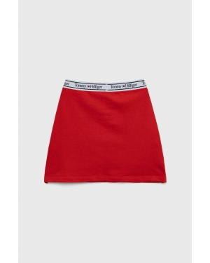 Tommy Hilfiger spódnica dziecięca kolor czerwony mini prosta