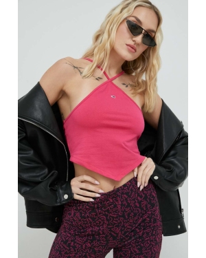 Tommy Jeans top damski kolor różowy